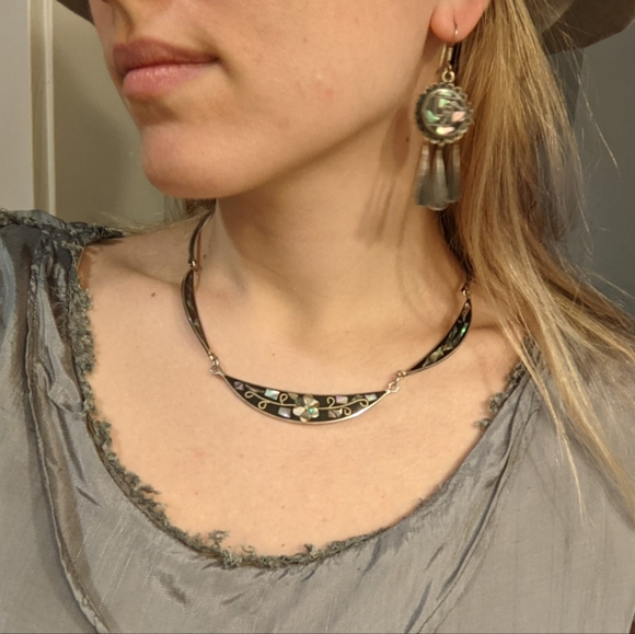 Mexican vintage set of necklace and earrings - Picture 9 of 11